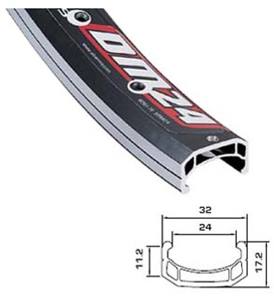 Обід 24 "Alex Rims DM24 32H черн. фото 
