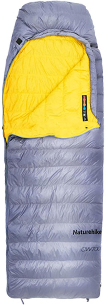 Спальный мешок Naturehike CW700 CNK2450WS048, пух, размер M, желто-серый фото 1