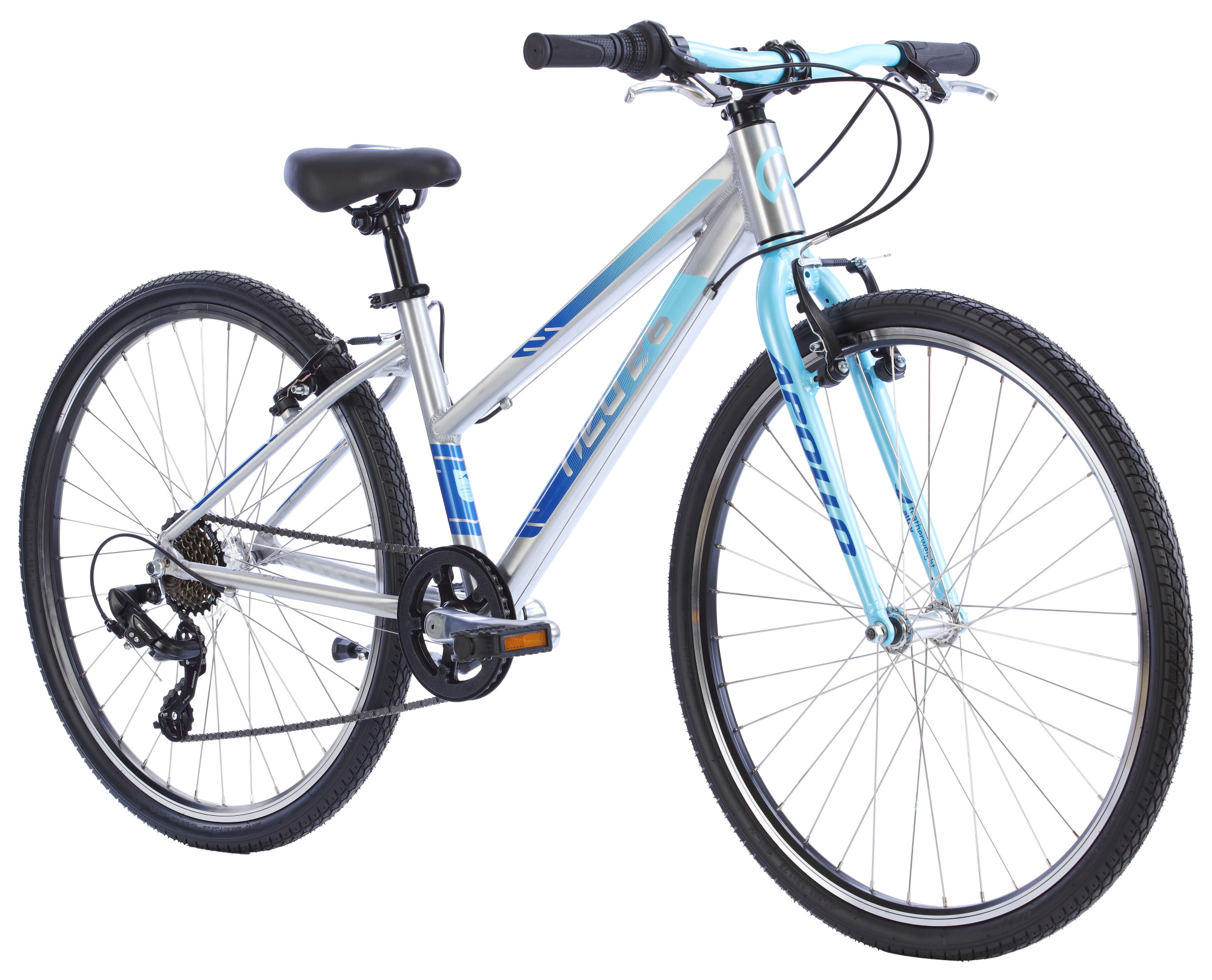 Велосипед 26" Apollo NEO 7s girls Brushed Alloy / Ice Blue / Navy Blue Fade фото 