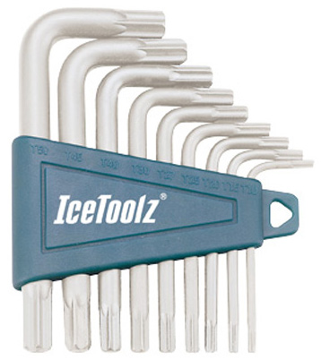 Ключ Ice Toolz 3TA1 звездочка, набор складной 9шт с закруг. конц. (торкс) фото 