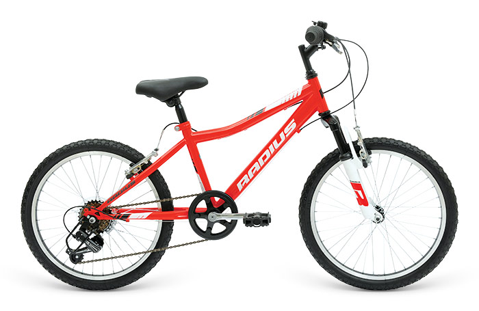 Велосипед 20 "Radius Toughrunner рама - 12" Gloss Red/Gloss White/Gloss Black фото 