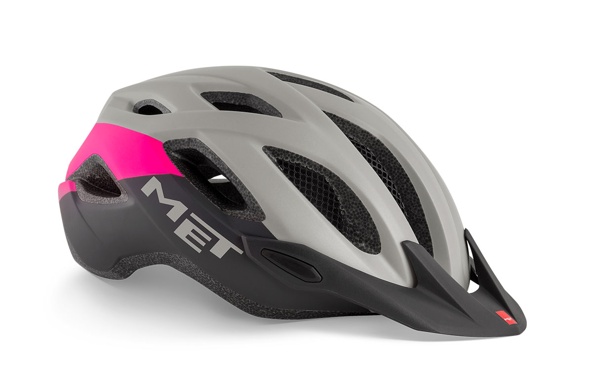 Шлем Met CROSSOVER CE размер M (52-59), gray pink matt, серо-розовый матовый фото 