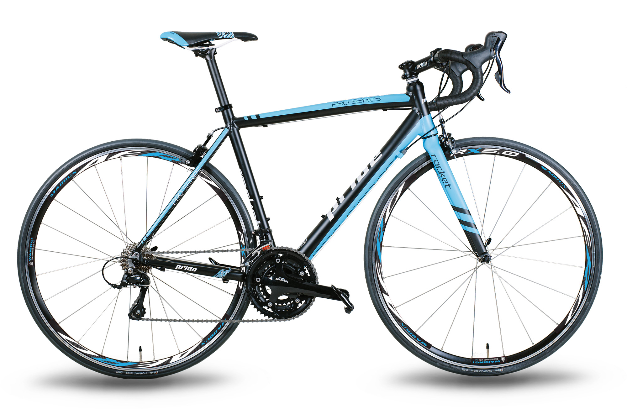 Велосипед 28 '' Pride ROCKET рама - 52 см чорно-синій матовий 2015
