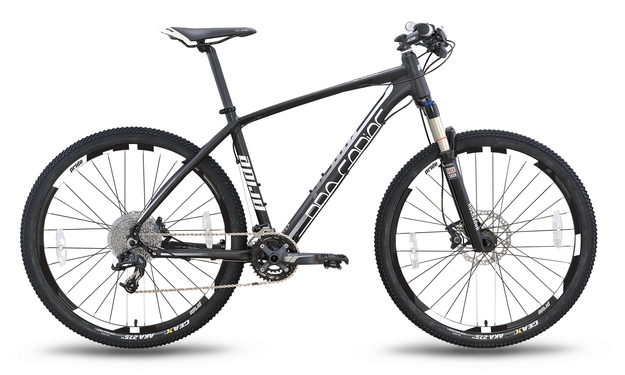 Велосипед 27,5'' Pride XC-650 PRO 2.0 рама - 19" черно-белый матовый 2016 фото 1