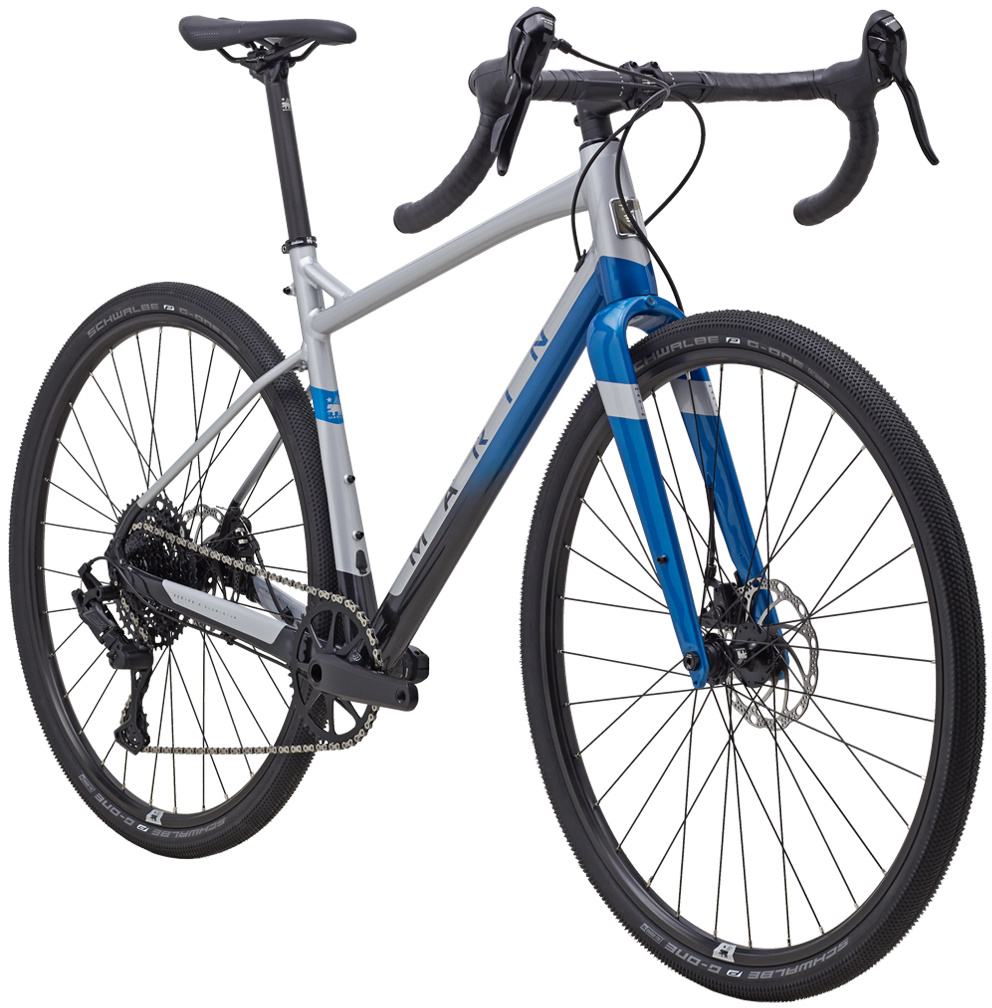 Велосипед 28" Marin GESTALT X10 рама - 52см 2022 Gloss Chrome/Blue/Black фото 2