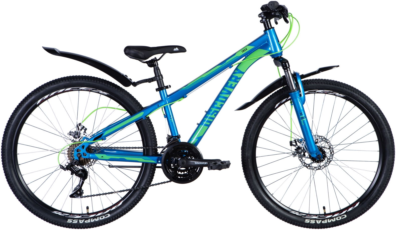 Велосипед 26" Discovery TREK AM DD рама - 15" синий A4 фото 