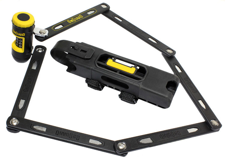 Замок складной Onguard REVOLVER Link Plate X4P Combo 112см, кодовый на 4 цифры фото 