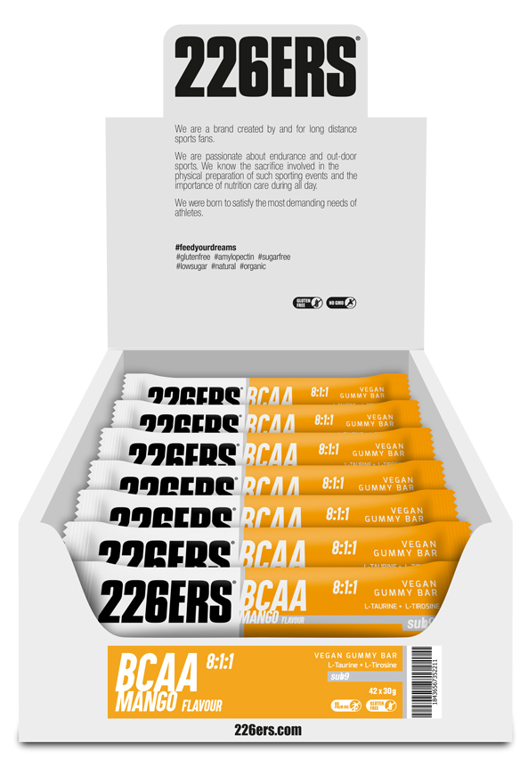 Батончик-желе 226ERS Vegan Gummy Electrolytes BCAA манго 30г 42шт/уп 1260г фото 
