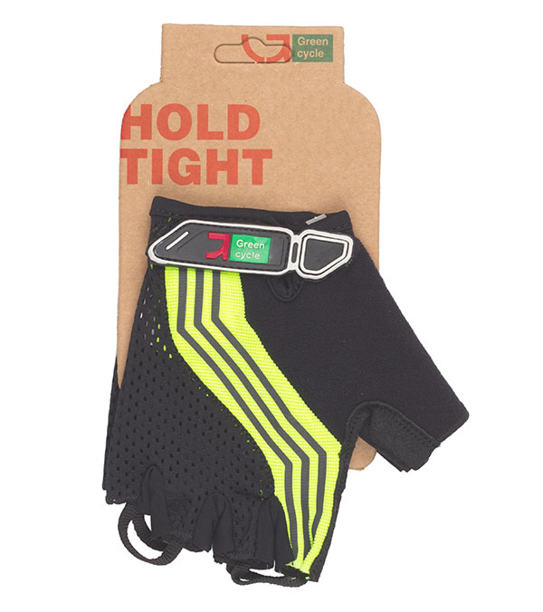 Перчатки Green Cycle NC-2508-2015 MTB Gel без пальцев XL черно-зеленые фото 