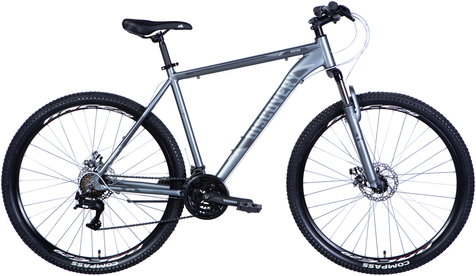 Велосипед 29" Discovery BASTION AM DD рама - 21" серо-черный (матовый) A4 фото 