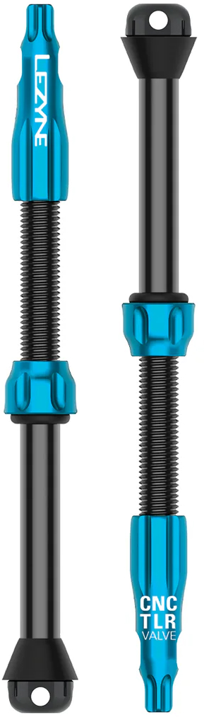 Ниппель для бескамерки Lezyne CNC TLR VALVE PRO 80 мм, синий фото 