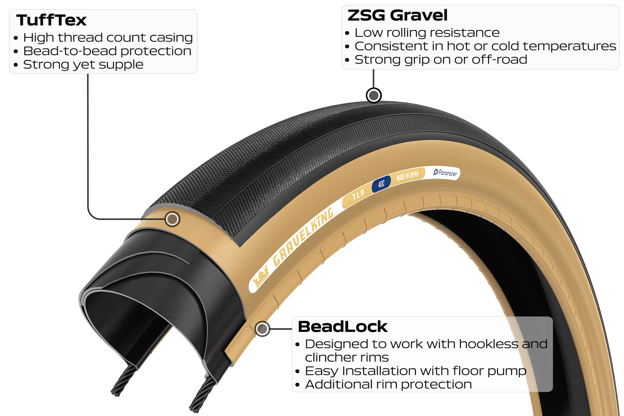 Покрышка 700x35C Panaracer GRAVELKING Slick GEN2, черная фото 3