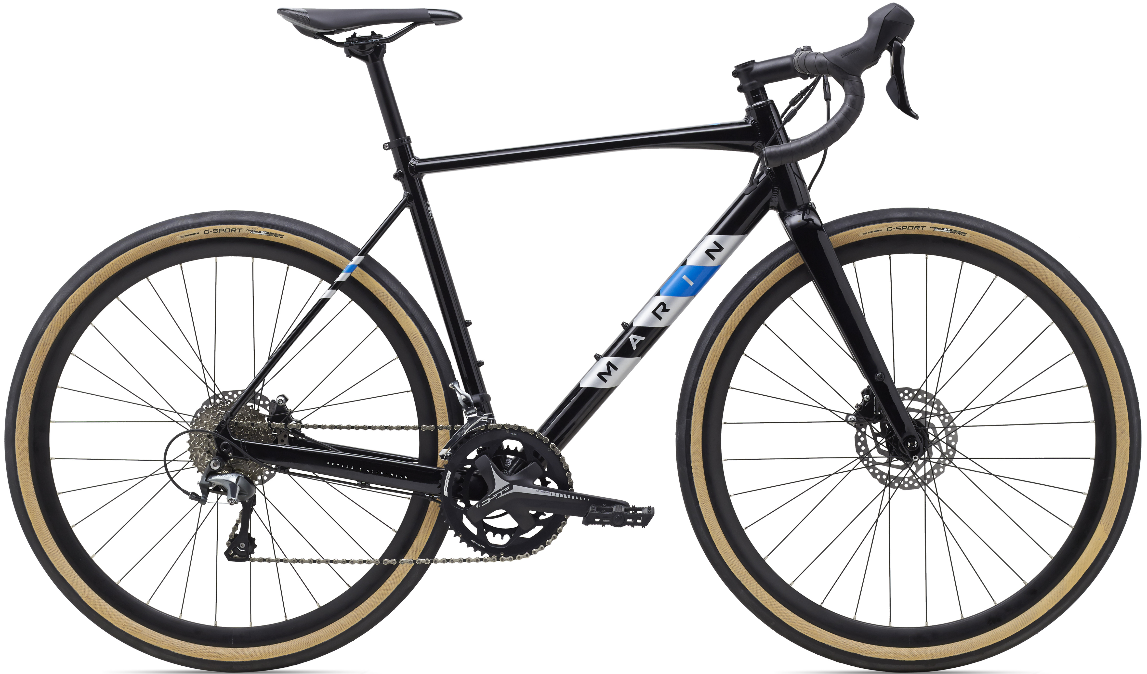 Велосипед 28" Marin LOMBARD 2 рама - 58см Gloss Reflective Black/Silver/Blue A1 фото 