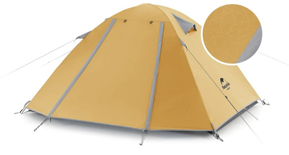 Палатка двухместная Naturehike P-Series NH18Z022-P, желтая фото 