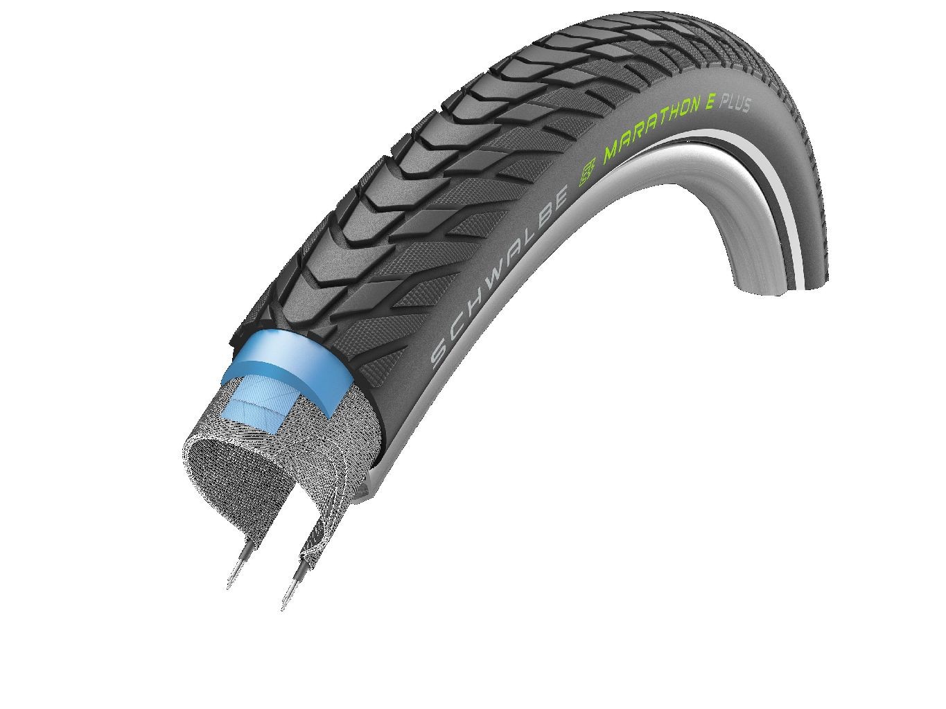 Покришка 28x1.40 700x35C (37-622) Schwalbe MARATHON E-PLUS Smart DualGuard, TwinSkin, B/B+RT HS498 ADDIX E 67EPI 28B фото 
