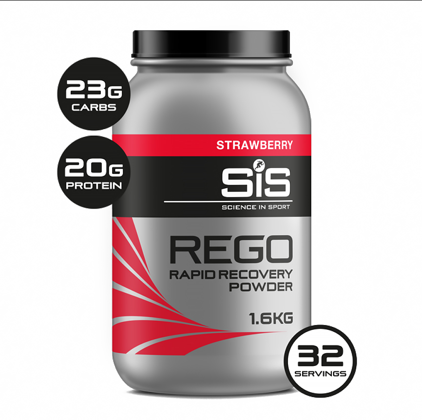 Энергетик восстановительный углеводно-белковый SiS REGO Rapid Recovery, Клубника, 1,6кг фото 