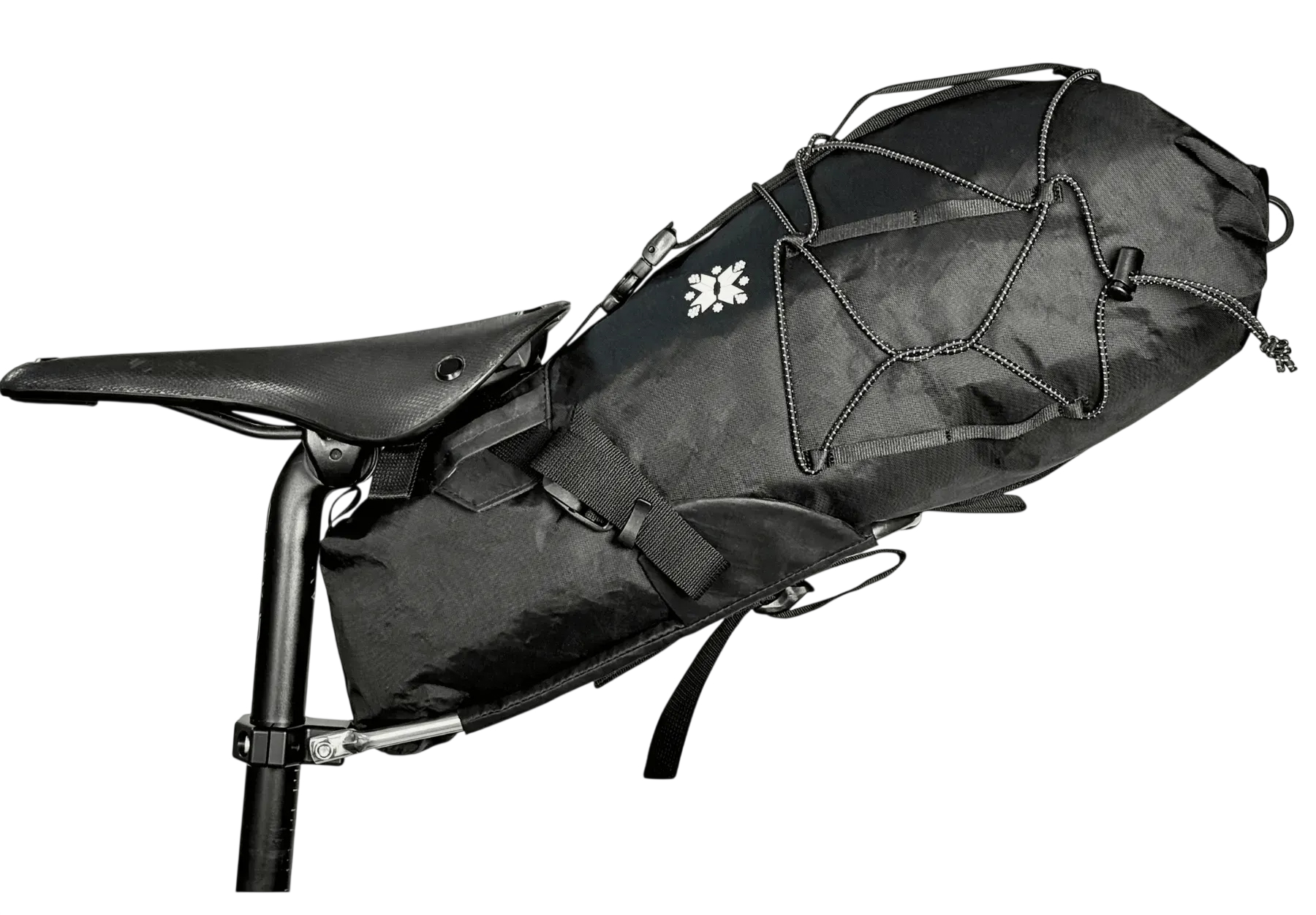 Сумка подседельная компрессионная 7Roads SEAT PACK WITH MINIRACK EPLX (17L), с минибагажником, Black фото 