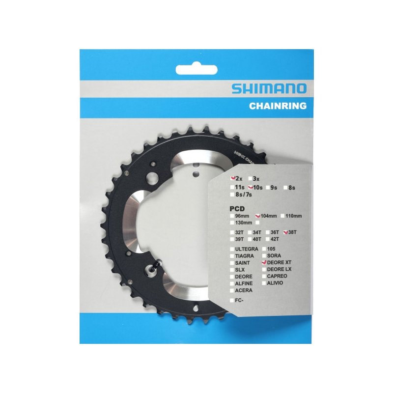 Звезда к шатуну Shimano FC-M785 DEORE XT, 38зуб. АM, 10-ск., черн фото 