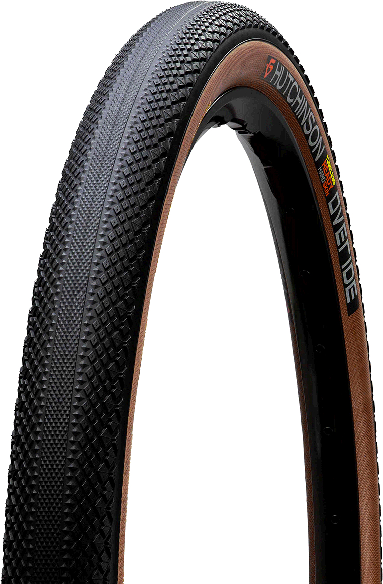 Покришка 700x45С Hutchinson OVERIDE, Tubeless Ready, 127 TPI, Foldable, Hardskin, Tan Walls фото 