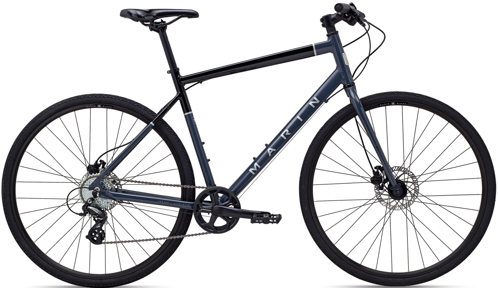 Велосипед 28" Marin PRESIDIO 1 рама - L 2023 Gloss Black/Grey фото 