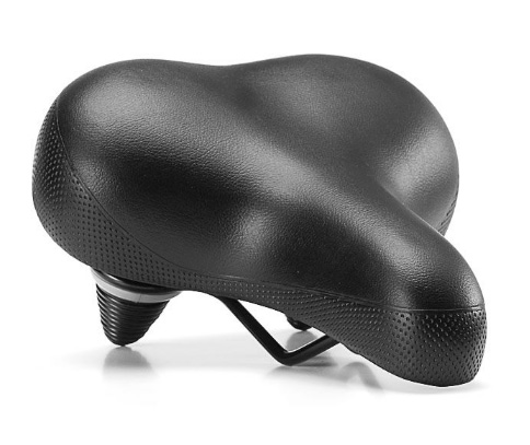Сідло Selle Royal Classic FREETIME MODERATE, Royalgel, оббивка Act.tex, 218ч267мм, 730г, еластомери, рейли сталь, unisex, чорне фото 