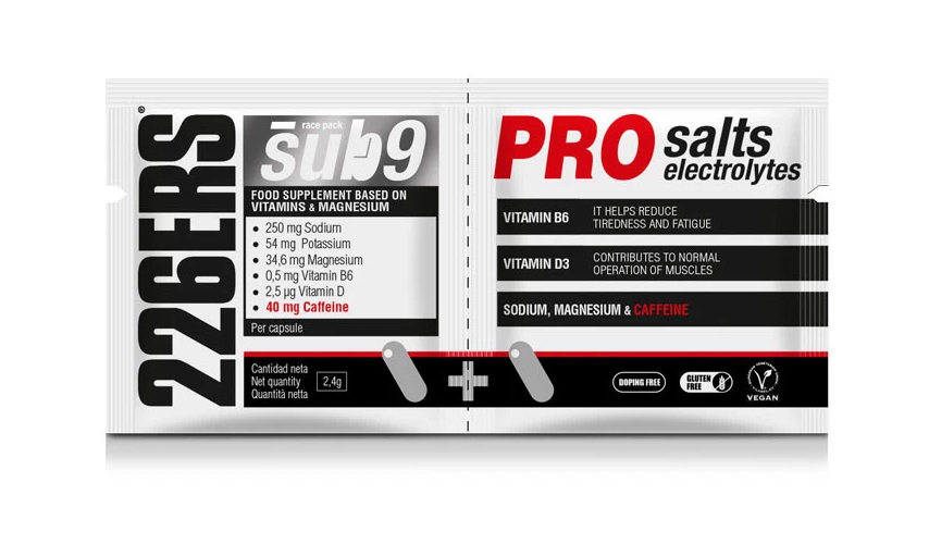 Солевые таблетки 226ERS Sub9 Pro Electrolytes с кофеином 2капсулы/уп фото 
