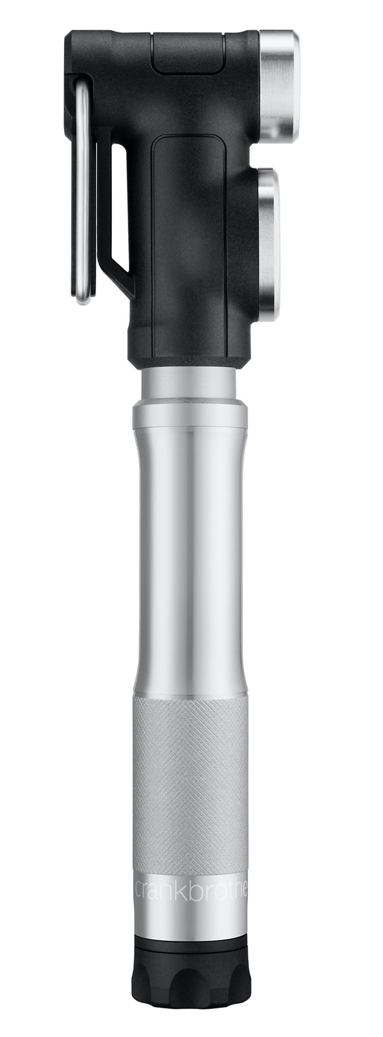 Мінінасос Crankbrothers STERLING SG, алюмінієвий, з манометром, smart head, 100 psi / 7 bar, сріблястий фото 