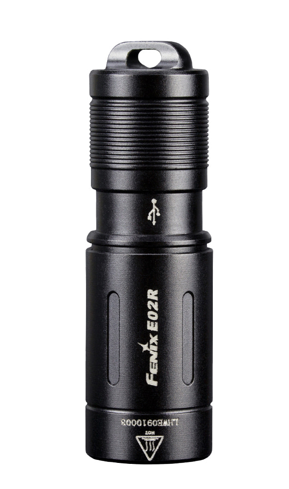 Ліхтар ручний Fenix E02R, чорний фото 