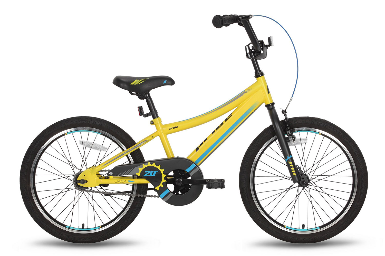 Велосипед 20 '' Pride JACK жовто-синій матовий 2016 фото 