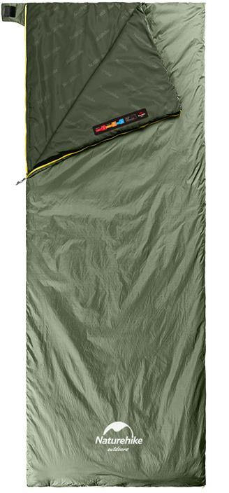 Спальний мішок Naturehike Summer LW180 NH21MSD09, лівий, розмір M, зелений фото 