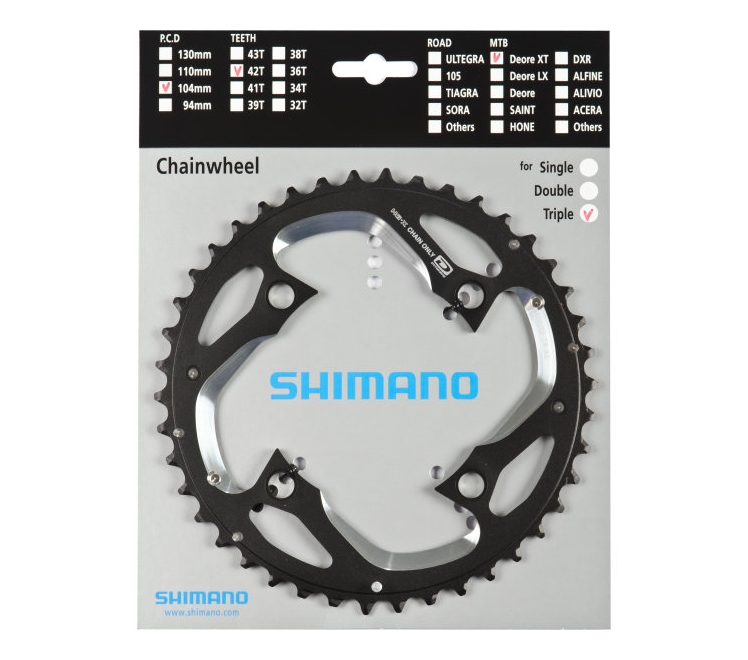 Звезда к шатуну Shimano FC-M780 DEORE XT, 42T, 3X9/10-ск., АЕ фото 