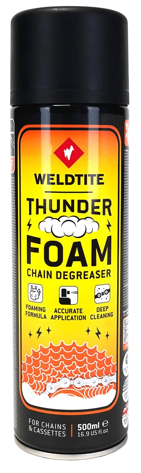 Очиститель трансмиссии Weldtite 03097 Thunder Foam Chain Degreaser, пенный, 500мл фото 