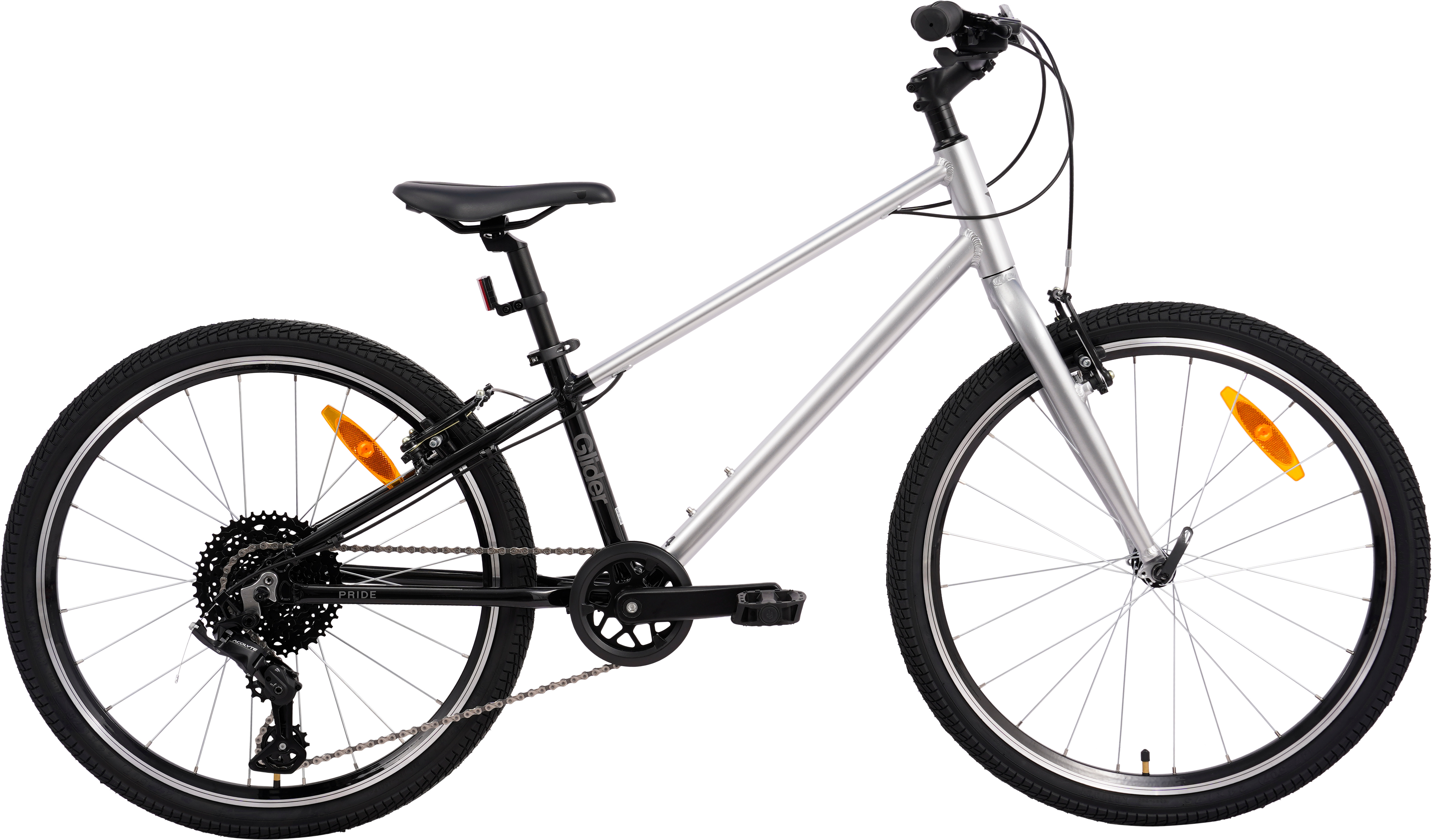Велосипед 24" Pride GLIDER 4.1 серый B6 фото 