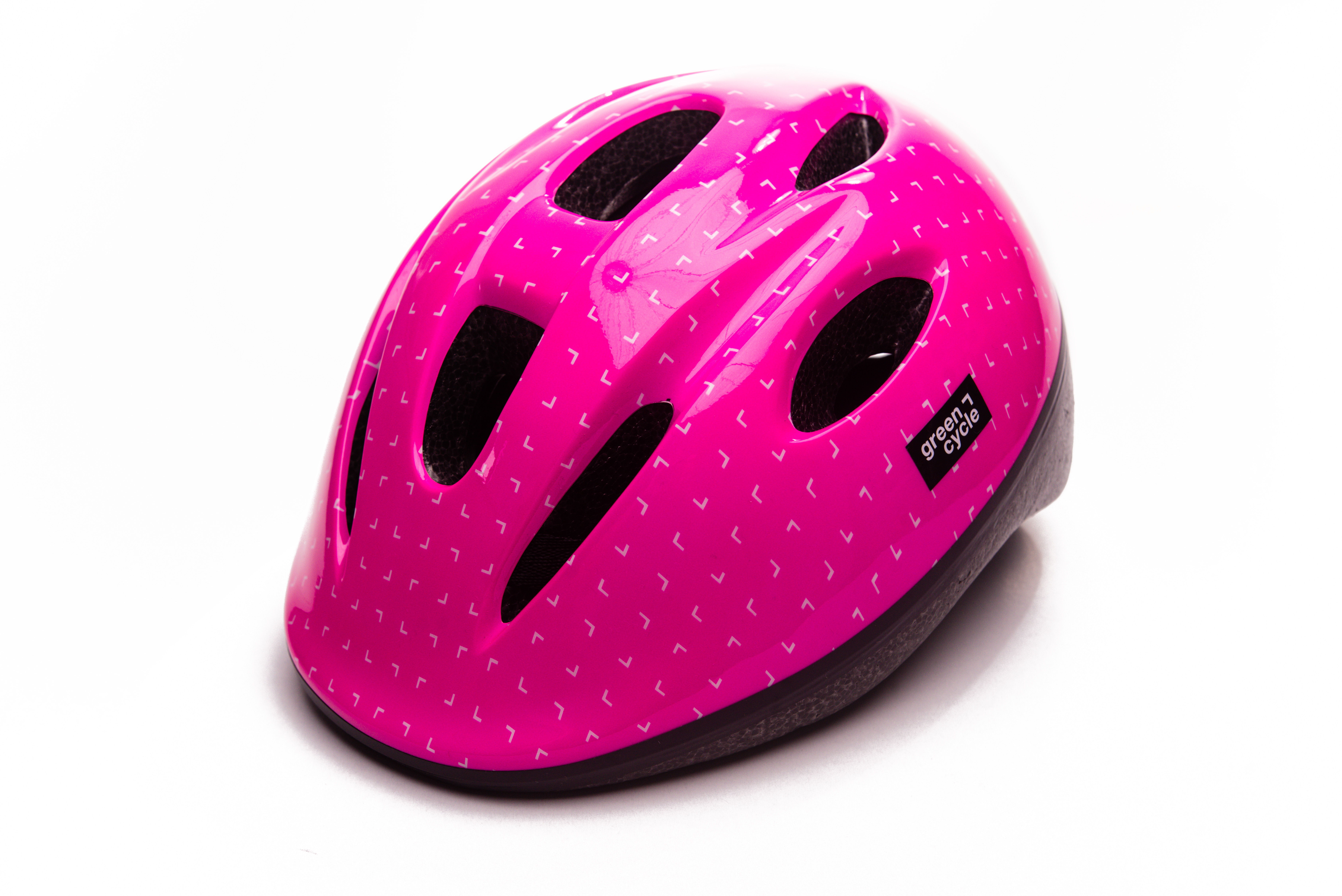 Шлем детский Green Cycle MIA размер 48-52см розово-белый лак фото 