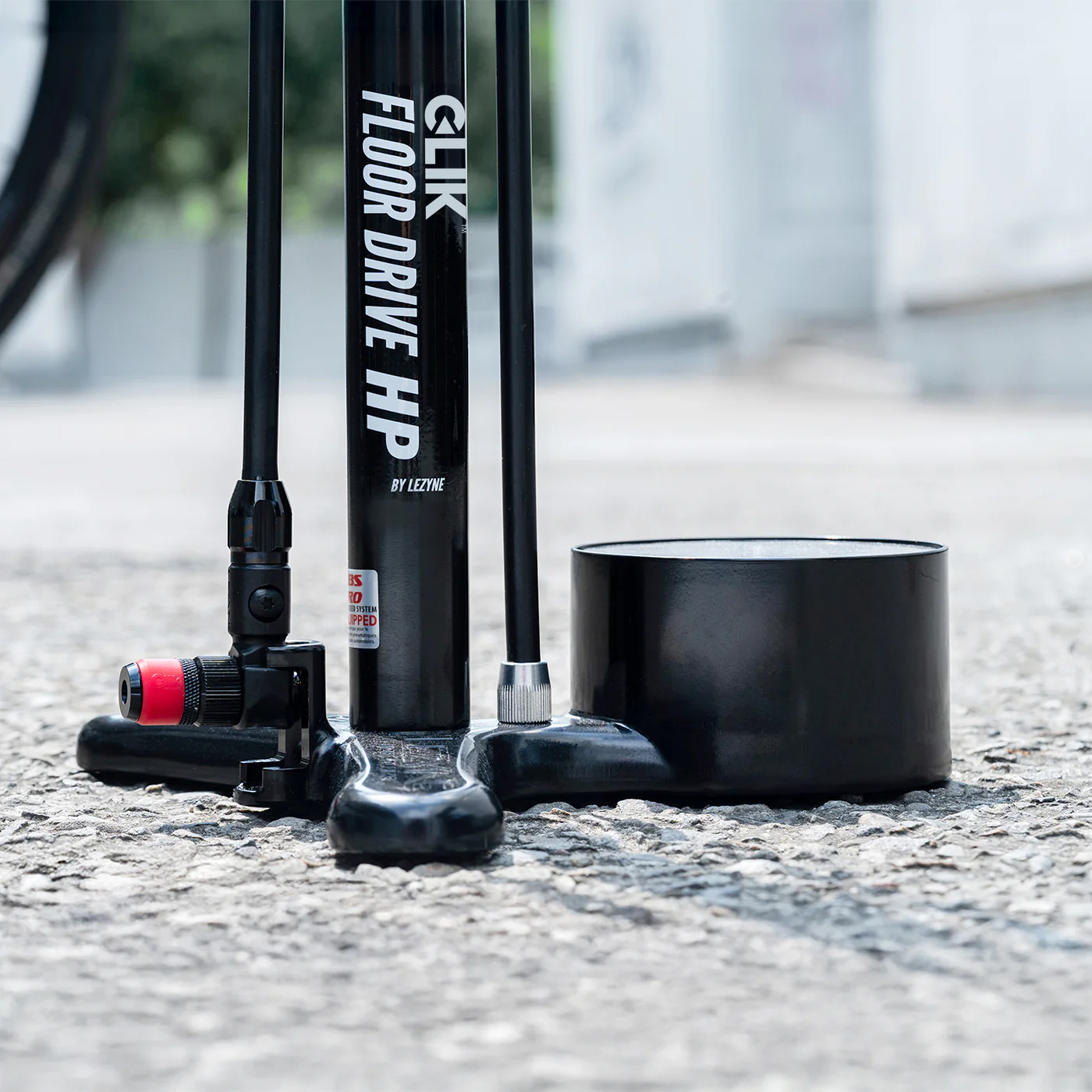 Насос підлоговий Lezyne CLIK FLOOR DRIVE HP, з манометром 3,5", 220psi, чорний фото 4