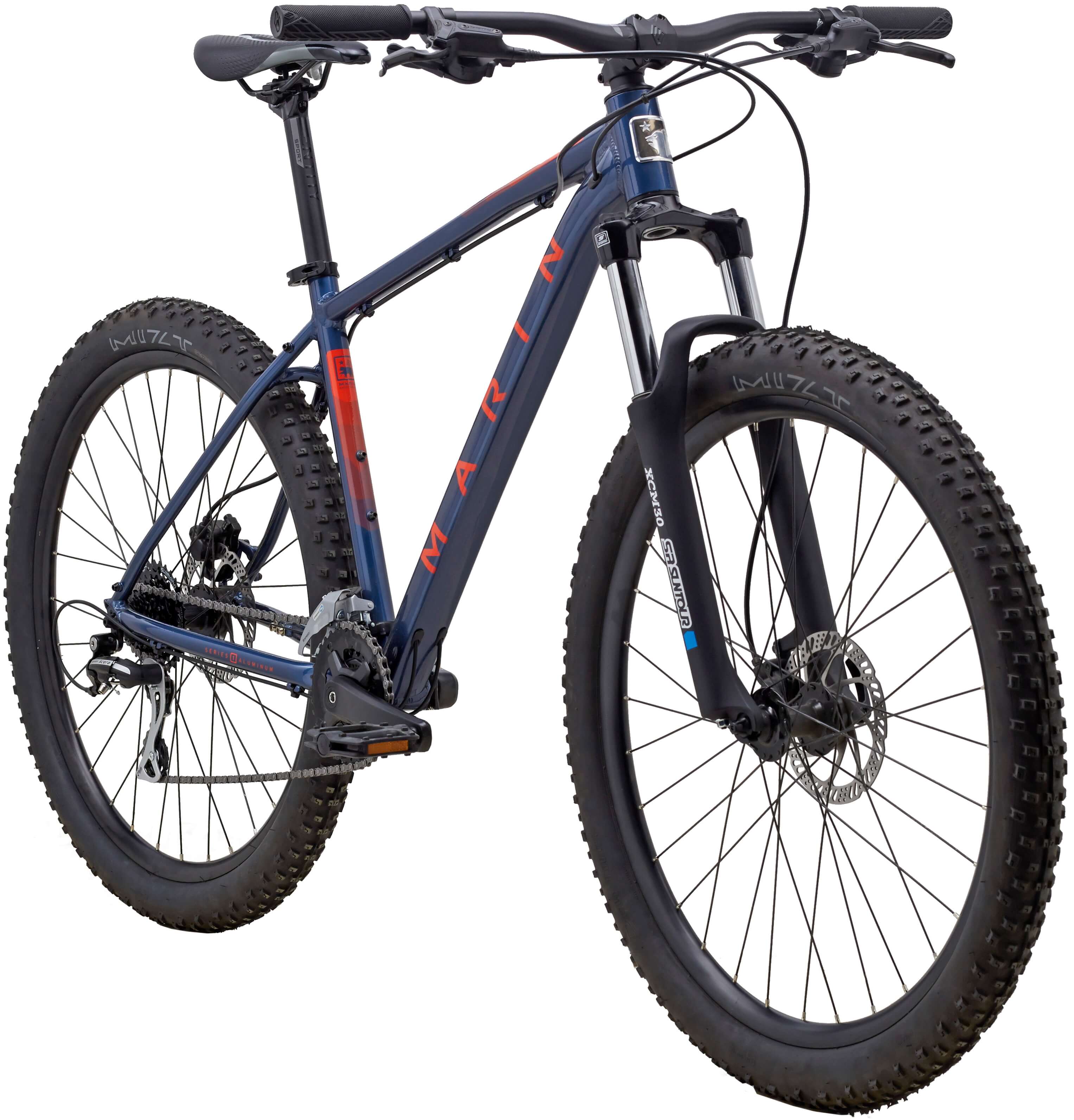 Велосипед 27,5" Marin ELDRIGE GRADE BASE рама - S 2022 синий с оранжевым фото 2