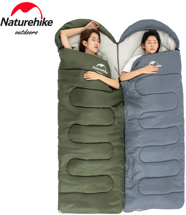 Спальный мешок Naturehike Y150L NH21MSD08, левый, темно-зеленый фото 3