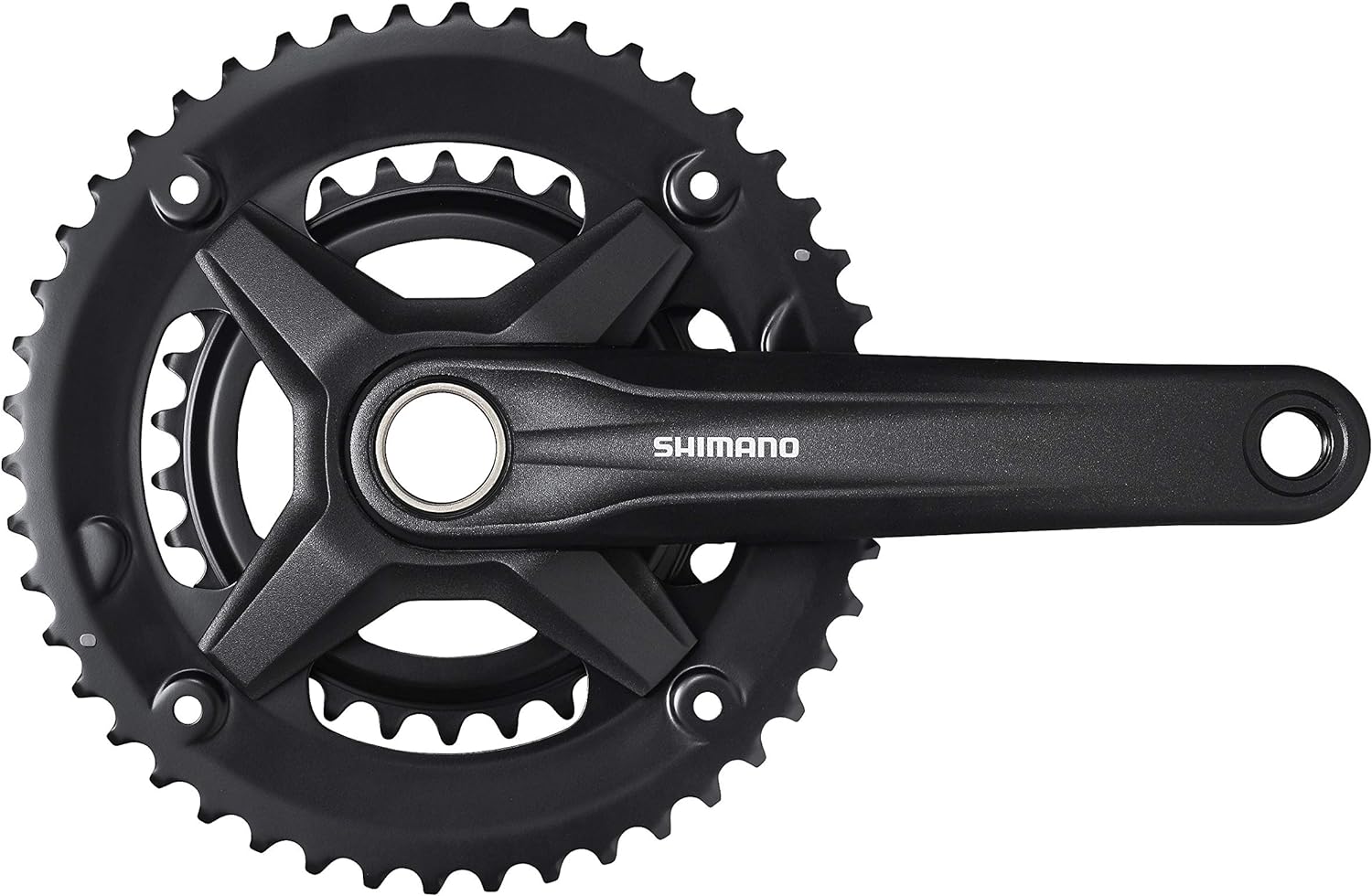 Шатуни Shimano FC-MT210-2, 170 мм, 46X30, інтегрована вісь, без каретки, захист зірок, OEM фото 