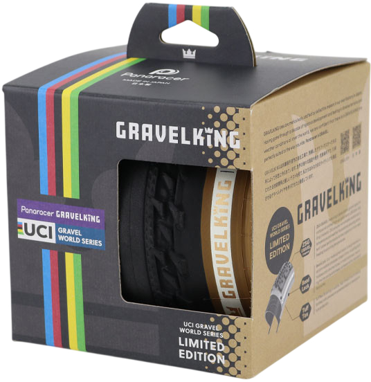 Покрышка 700x45C Panaracer GRAVELKING ZX GEN2 UCI Edition, черная с коричневой боковиной фото 