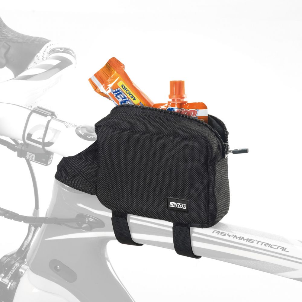 Сумка на раму SCICON Piggy Strap On Top Tube Frame Bag, чорна фото 2