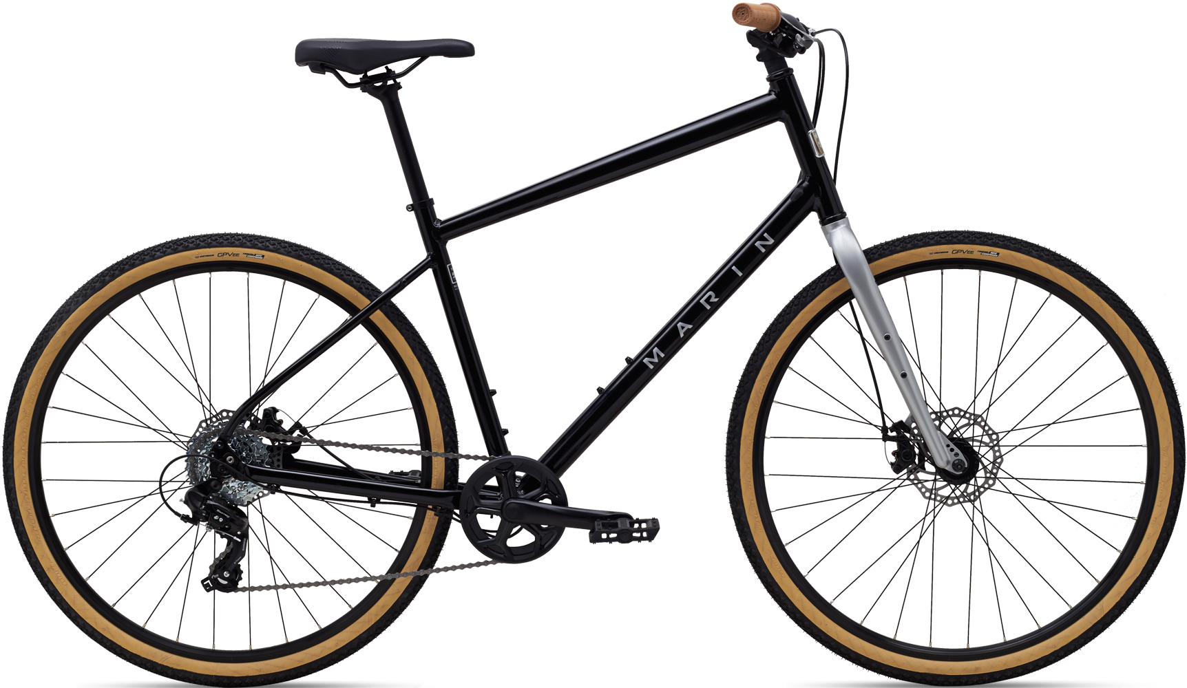 Велосипед 28" Marin KENTFIELD 1 рама - S 2024 Gloss Black/Chrome