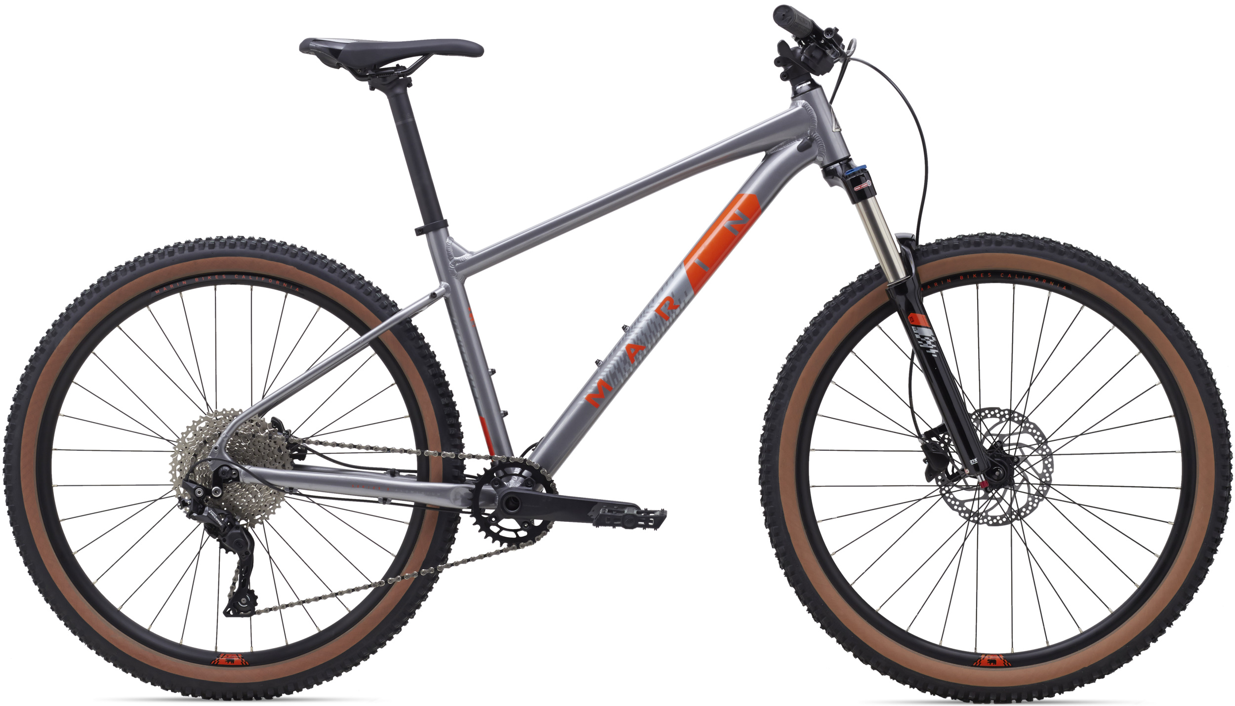 Велосипед 27,5 "Marin BOBCAT TRAIL 5 рама - M Gloss Charcoal/Silver/Roarange A1 фото 