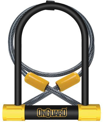 Замок U-образный Onguard BULLDOG DT размер скобы 115 x 230мм, толщина 13мм + кабель 120см х 10мм, поворотное крепление на раму, 5 ключей фото 