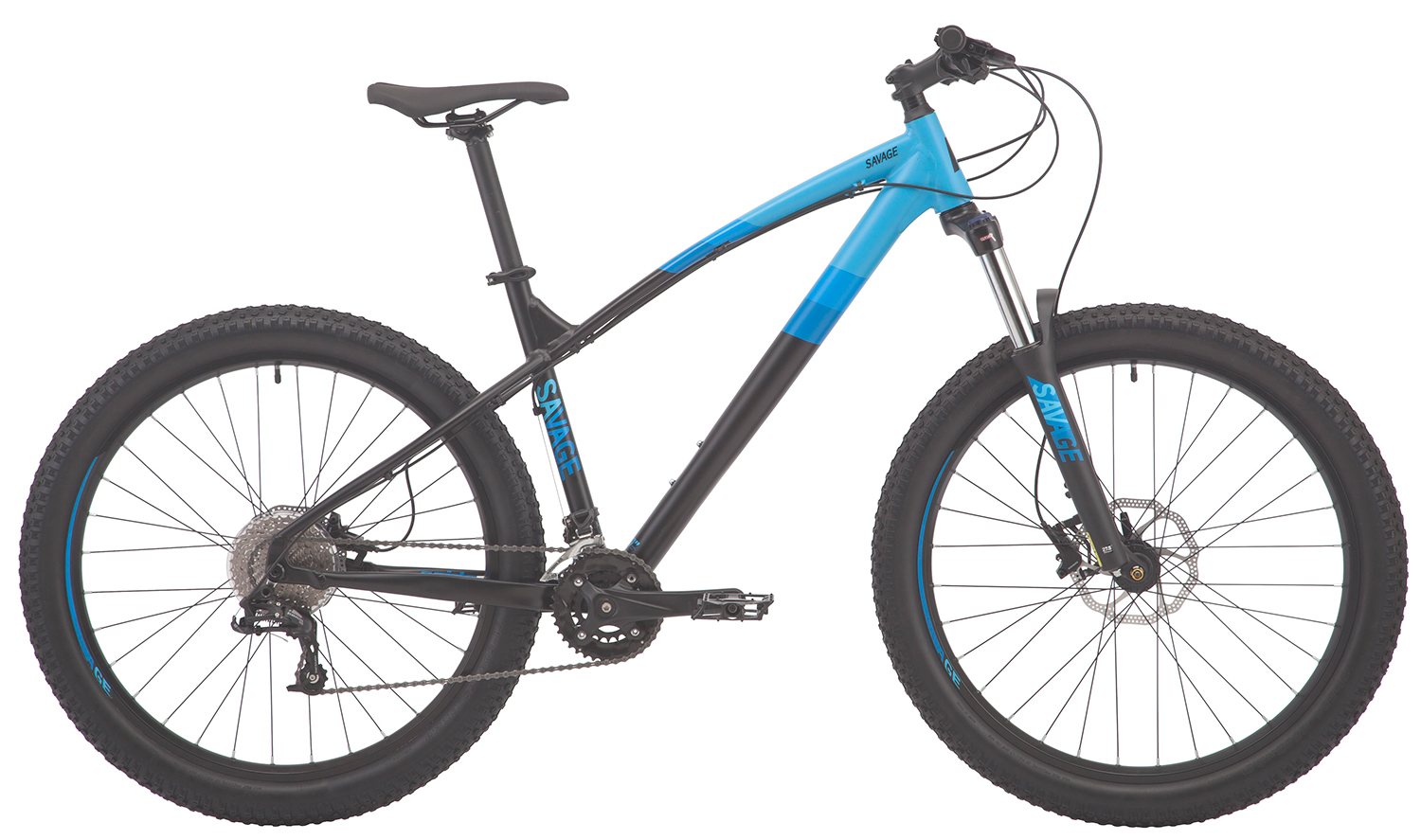 Велосипед 27,5" Pride SAVAGE 7.2 рама - M черно-синий 2018 фото 