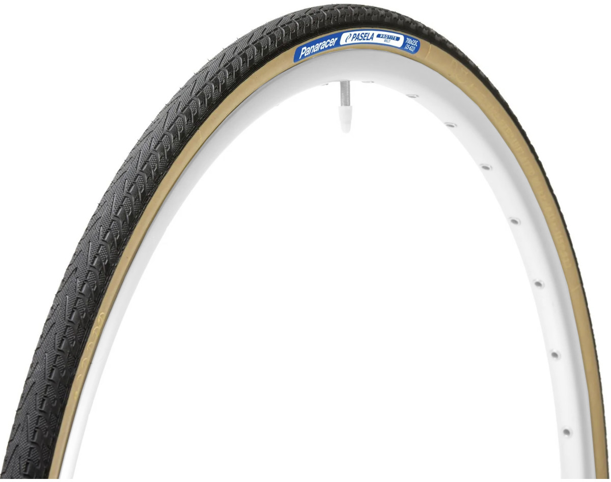 Покрышка 700x32C Panaracer Pasela ProTite, Wire, черная с бежевой боковиной фото 