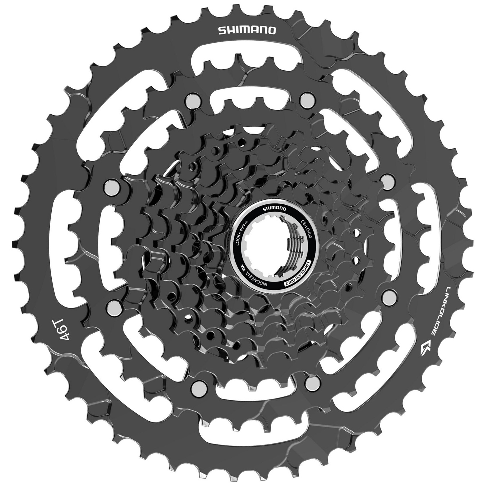 Касета Shimano CS-LG400-9 CUES, 9-шв., 11-46 фото 2