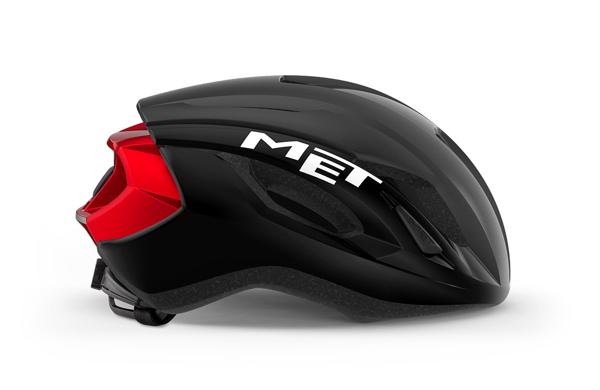 Шолом Met STRALE CE розмір M (52-58), black red metallic/glossy, чорно-червоний металік глянцевий фото 2