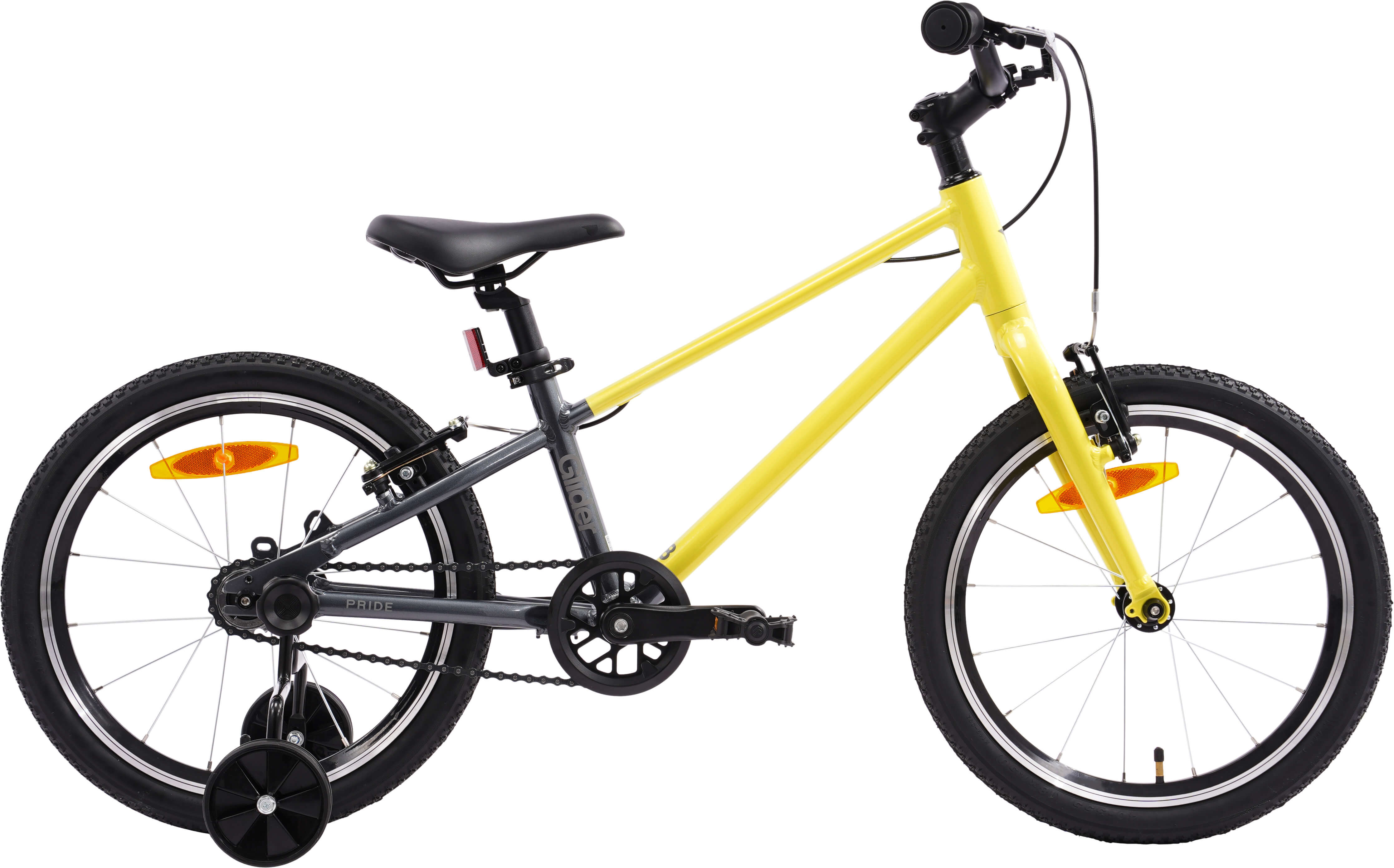 Велосипед 18" Pride GLIDER 18 жовтий B6 фото 