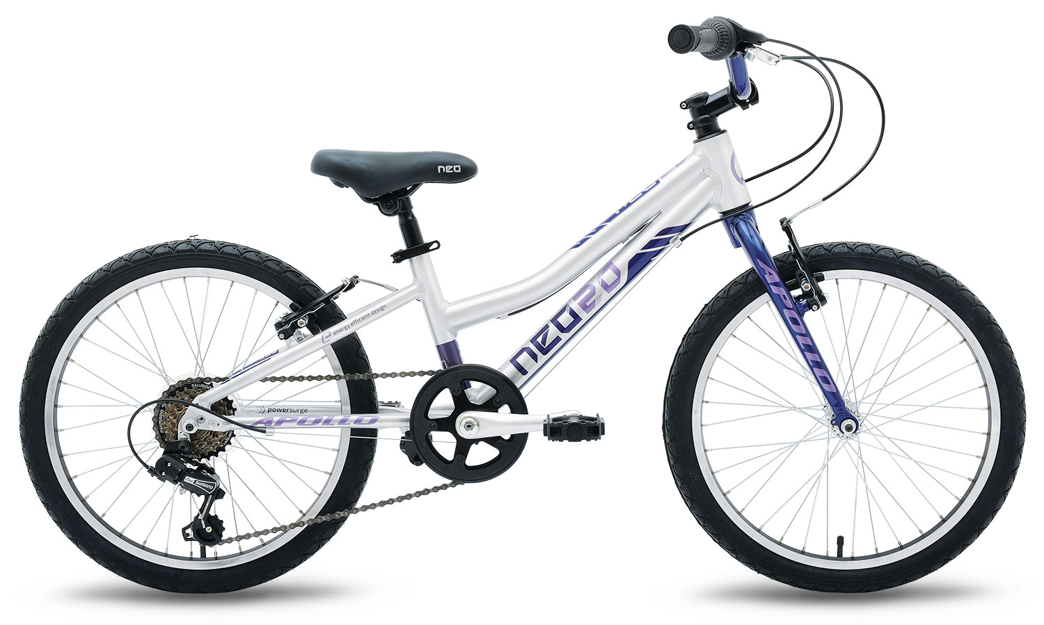 Велосипед 20" Apollo NEO 6s girls синій/бузковий