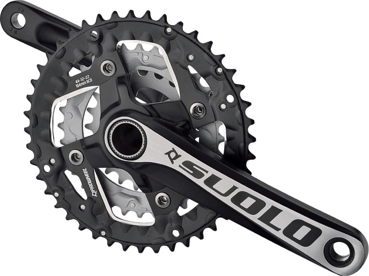 Комплект шатунов PROWHEEL SUOLO-451-TT 44/32/22T 170mm black фото 